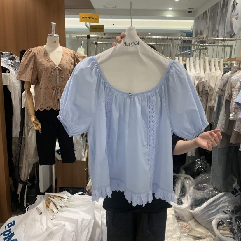 OGI韓國直郵女裝新款人氣熱賣26夏季休閑時尚推薦襯衫蕾絲衫FLat OGI襯衫/蕾絲衫
