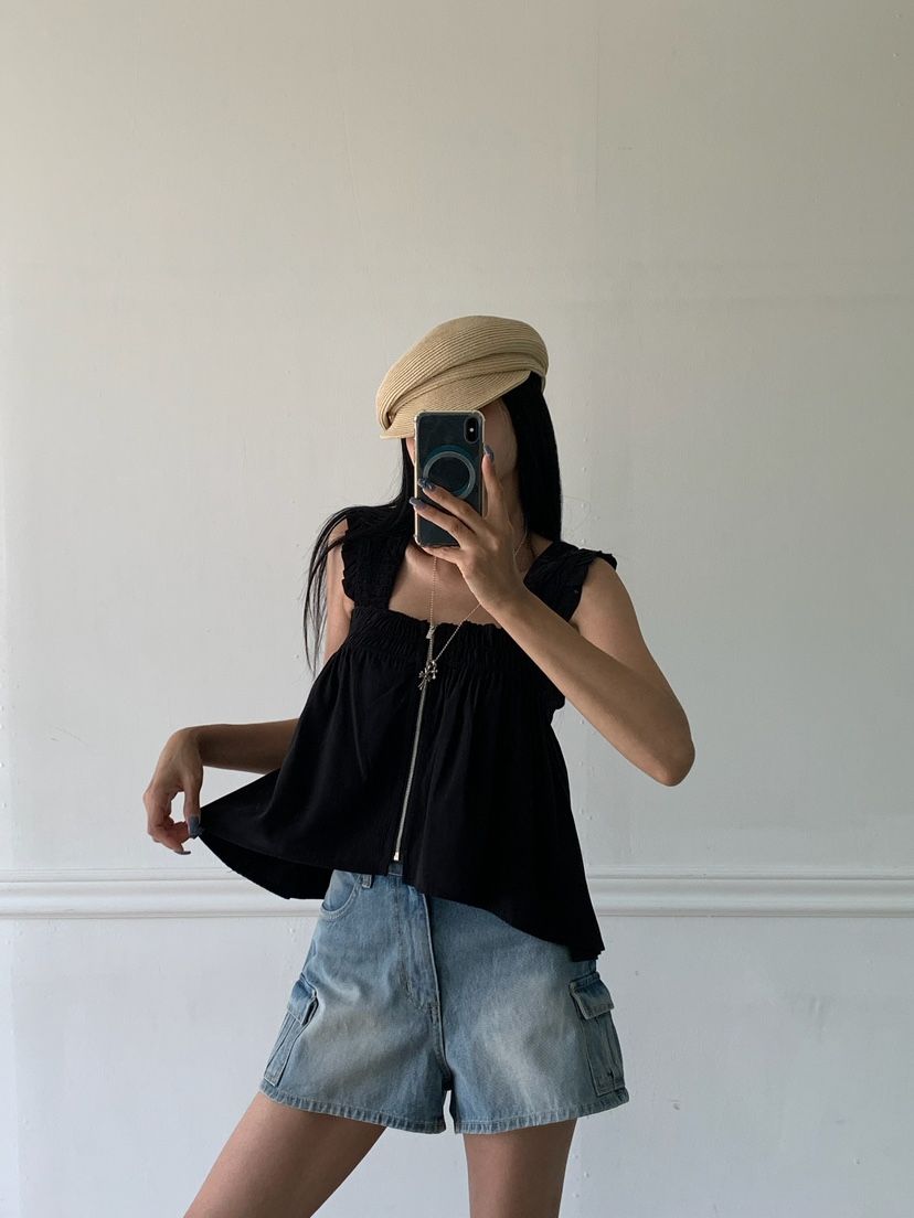 BADCALM韓國東大門代購女士新款時尚休閑推薦26夏季吊帶背心BADCALM吊帶/背心