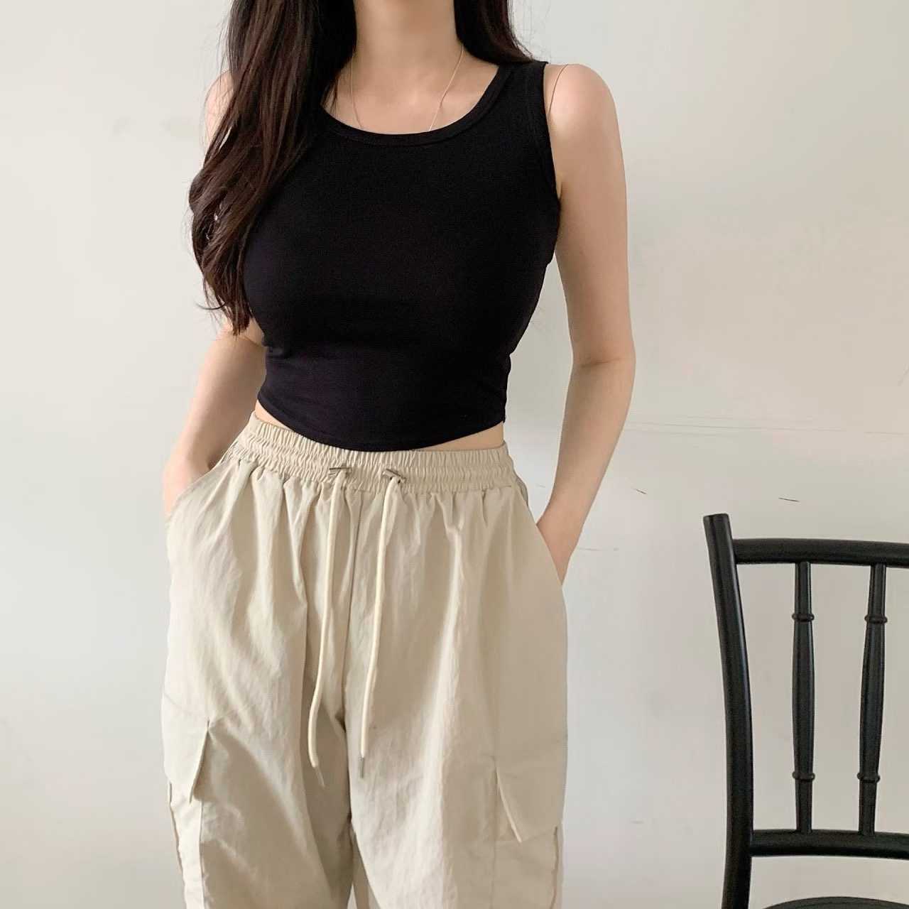 PUDDING東大門實拍韓國女士新款休閑推薦時尚人氣吊帶背心PUDDING吊帶/背心