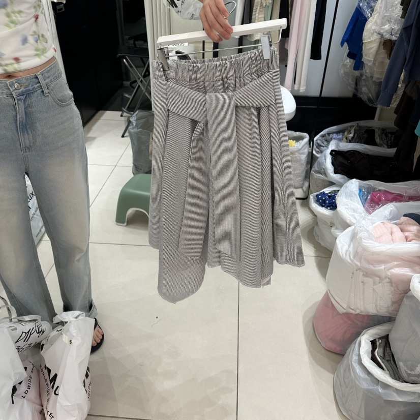 EGG IS韓國東大門直郵女裝新款26夏季半身裙中短裙兩種穿法EGG IS半身裙/中短裙