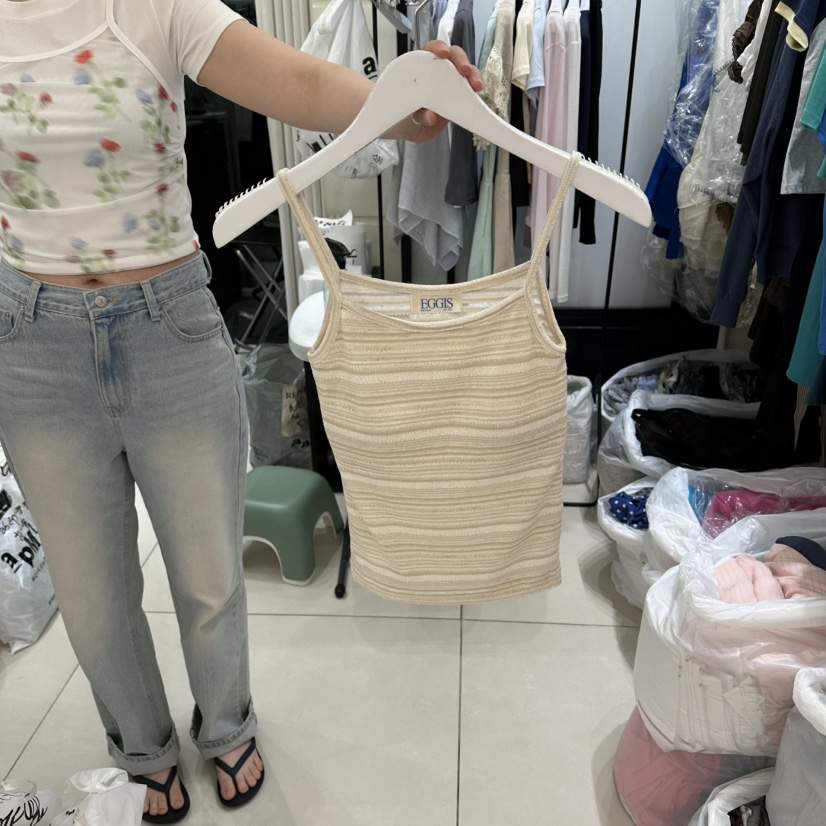EGG IS韓國代購女士新款人氣熱賣推薦休閑時尚吊帶背心無袖EGG IS吊帶/背心