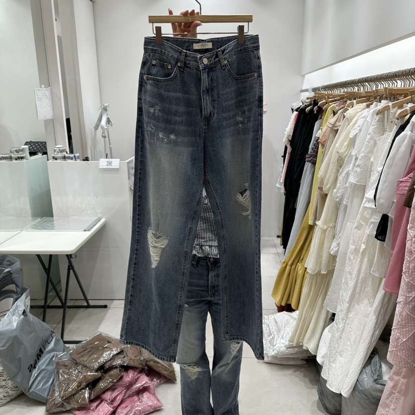 XPARTY韓國代購女裝新品時尚熱賣推薦人氣休閑26夏季牛仔褲XPARTY牛仔褲