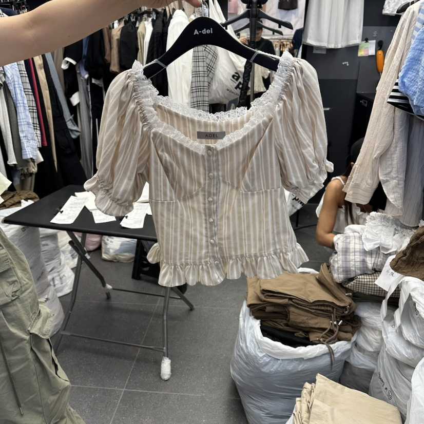 A-DEL東大門實拍韓國女士新品推薦熱賣休閑時尚襯衫蕾絲衫A-DEL襯衫/蕾絲衫