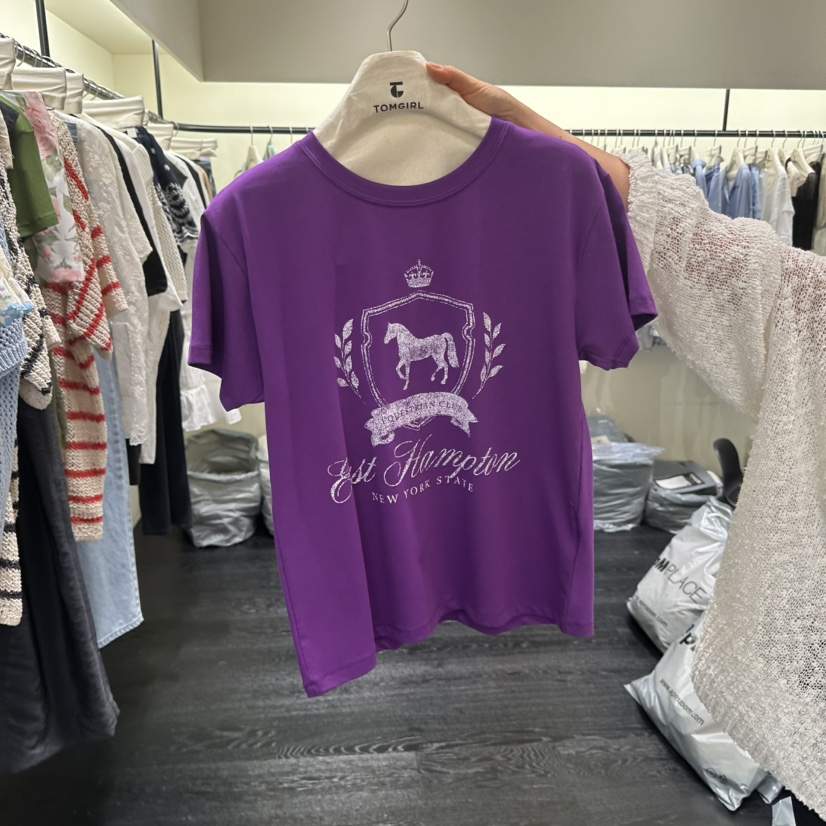 TOMGIRL東大門實拍韓國女士新品人氣時尚推薦熱賣26夏季T恤TOMGIRLT恤