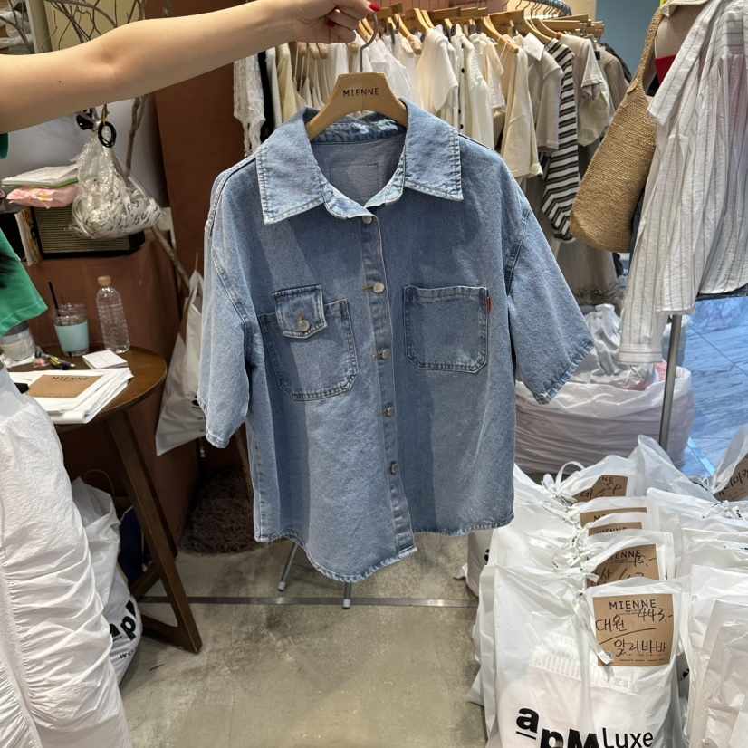 MIENNE韓國東大門代購女士新款人氣時尚推薦休閑襯衫蕾絲衫MIENNE襯衫/蕾絲衫