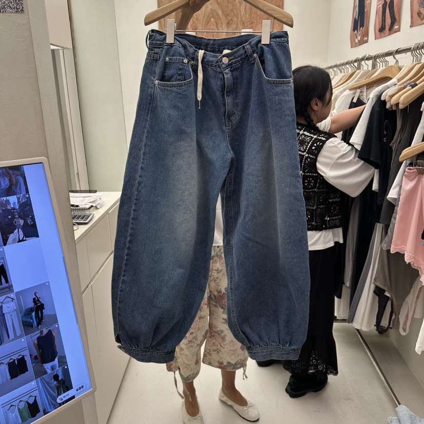 CHAV東大門實拍韓國女裝新品26夏季熱賣時尚休閑推薦牛仔褲CHAV牛仔褲