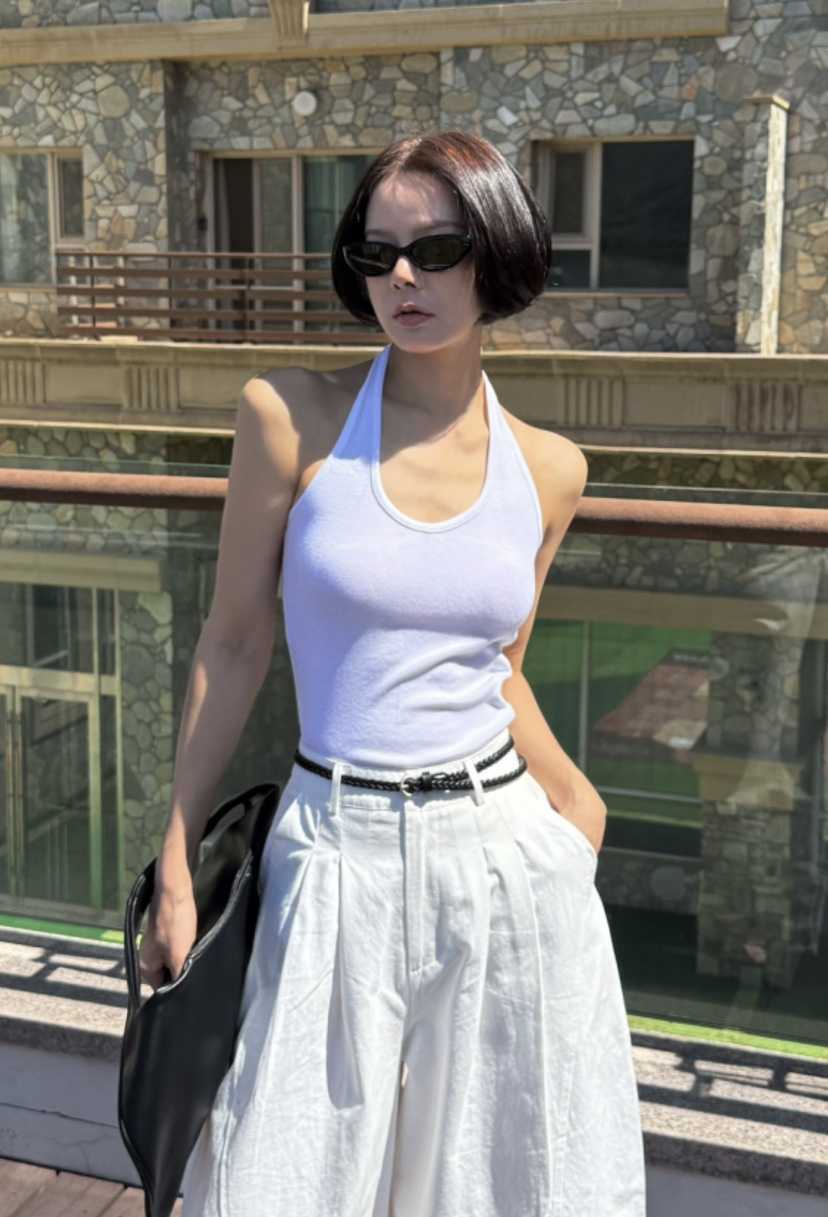 EIGHTGLOW韓國東大門直郵女士新款推薦吊帶背心不含內搭露背無袖EIGHTGLOW吊帶/背心