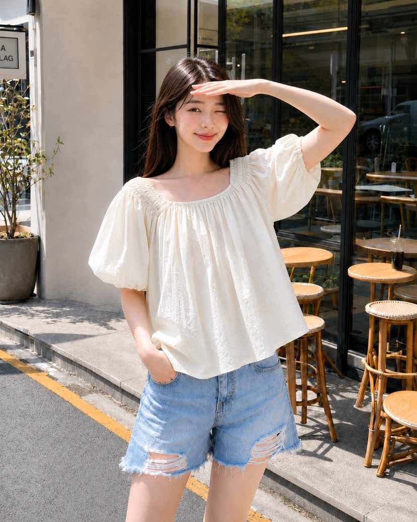EIGHTGLOW韓國東大門直郵女裝新品休閑26夏季推薦襯衫蕾絲衫EIGHTGLOW襯衫/蕾絲衫