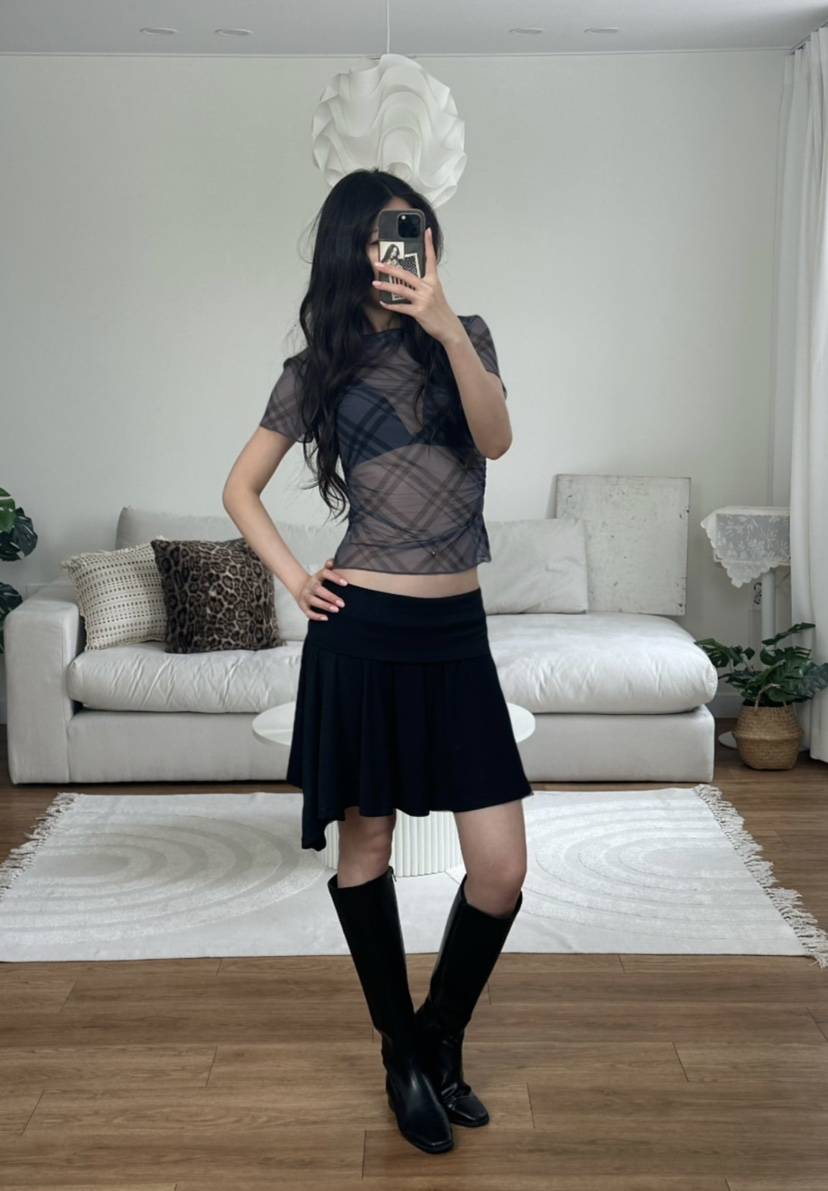 EIGHTGLOW韓國東大門直郵女士新款推薦26夏季短裙不含腰帶EIGHTGLOW短裙