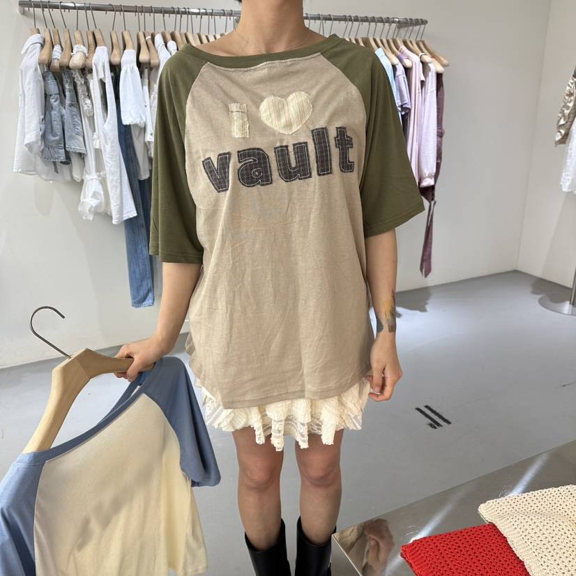 VAULT韓國代購女裝新品26夏季推薦人氣時尚熱賣休閑T恤VAULTT恤