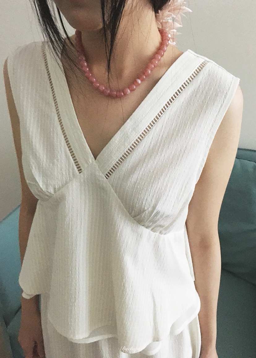 BY CHAPTER韓國直郵實拍女裝新品人氣吊帶背心不含飾品格紋BY Chapter吊帶/背心