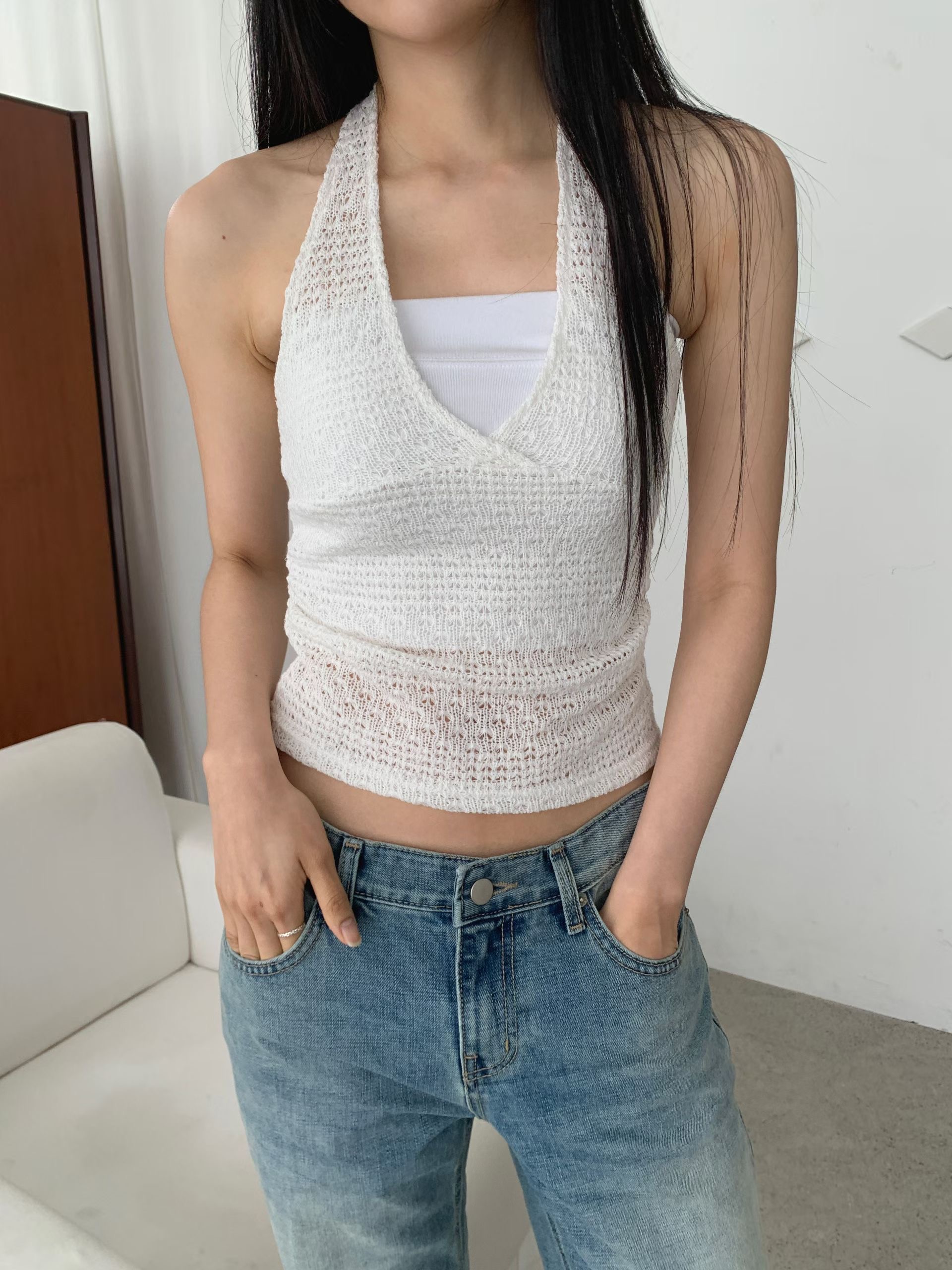 CRACKER韓國代購女士新品休閑熱賣人氣26夏季吊帶背心不含內搭CRACKER_吊帶/背心