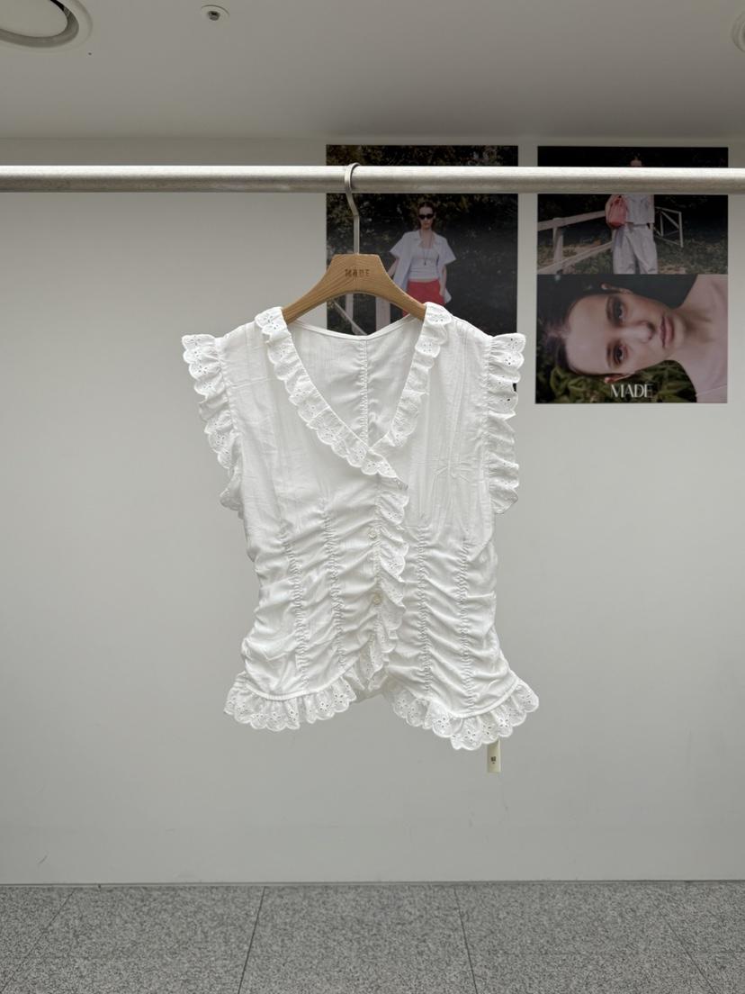 MADE-P韓國東大門代購女裝新品26夏季時尚休閑襯衫蕾絲衫MADE-P襯衫/蕾絲衫
