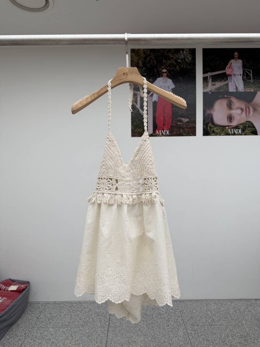 MADE-P韓國東大門代購女裝新款熱賣人氣吊帶背心鉤針編織MADE-P吊帶/背心