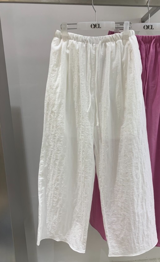 EYEL韓國代購女裝新品休閑推薦人氣26夏季休閑褲闊腿褲提花EYEL休閑褲