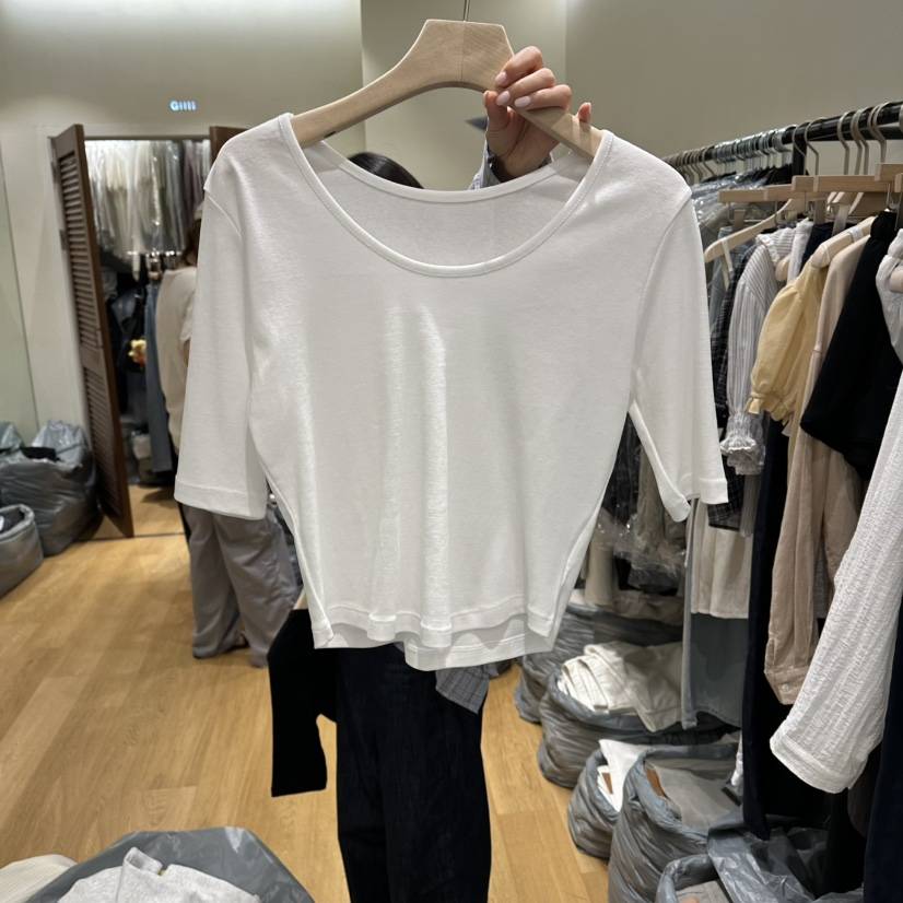 GILLI韓國代購女裝新品熱賣26夏季推薦時尚人氣休閑T恤U領GILLIT恤