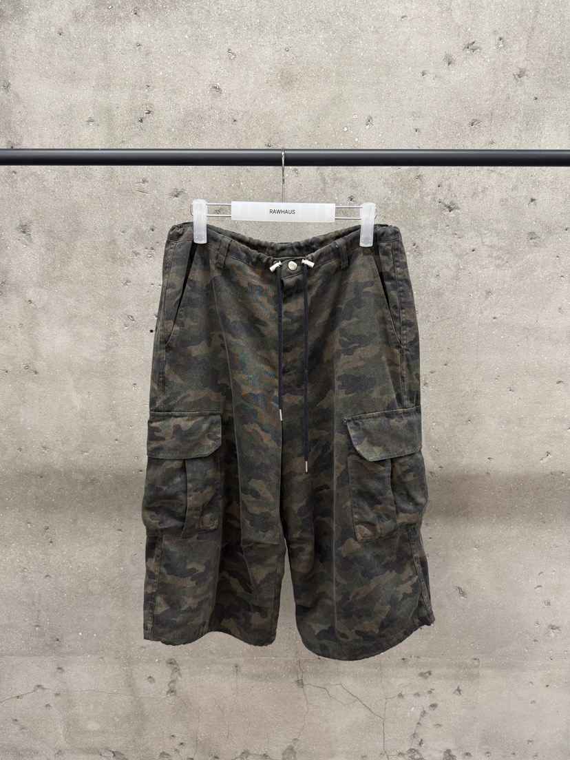 EST韓國東大門直郵女士新品26夏季熱賣人氣推薦短褲水洗迷彩EST/RAWHAUS短褲
