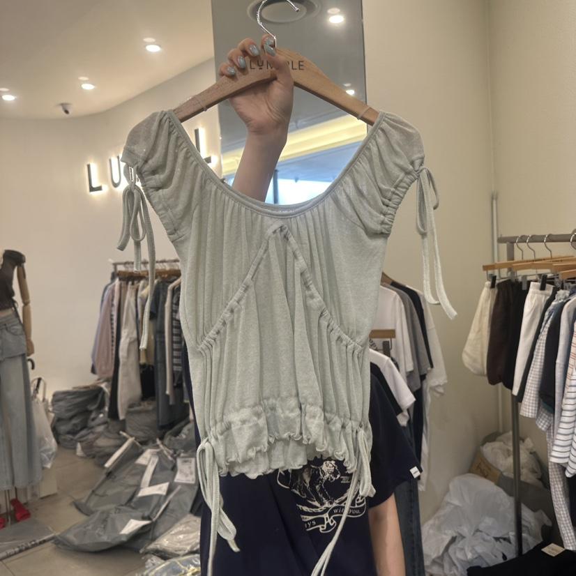 LUMIPLE韓國東大門代購女裝新款時尚熱賣吊帶背心透明無袖LUMIPLE吊帶/背心