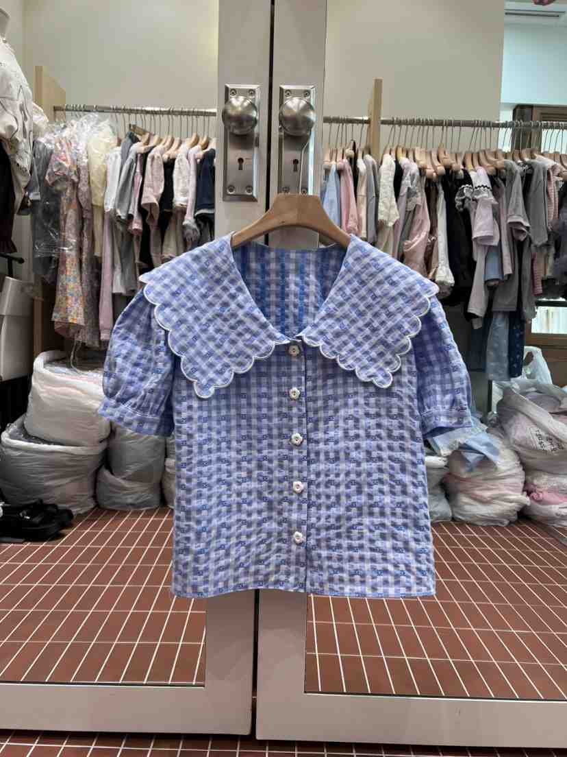 BE&amp;BE東大門實拍韓國女裝新款26夏季熱賣襯衫蕾絲衫BE&be襯衫/蕾絲衫
