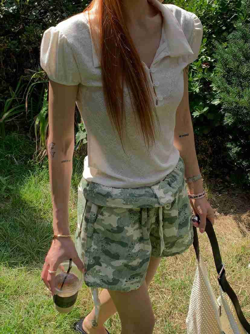 ZEROZERO韓國直郵女士新品26夏季推薦時尚熱賣休閑T恤紐扣ZEROZEROT恤