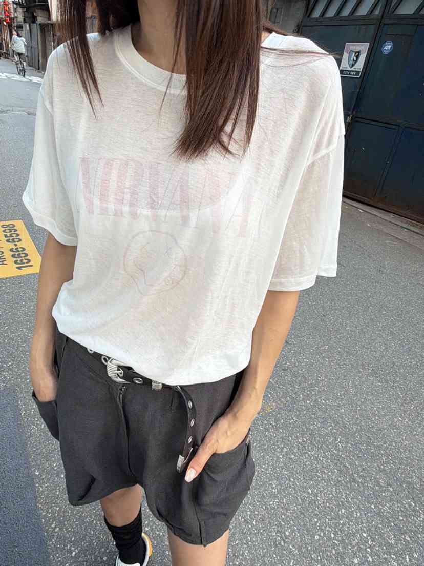 FRANC—L韓國直郵實拍女裝新品26夏季熱賣休閑人氣T恤透明FRANCT恤