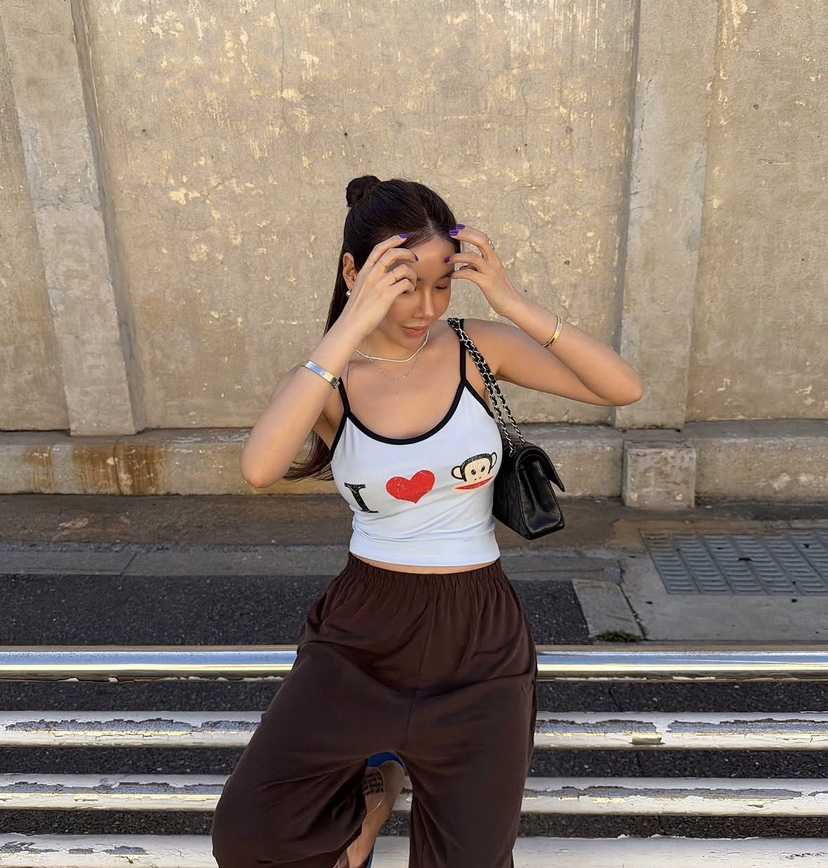 OKIE韓國代購女士新款26春夏休閑推薦時尚熱賣吊帶背心無袖OKIE吊帶/背心