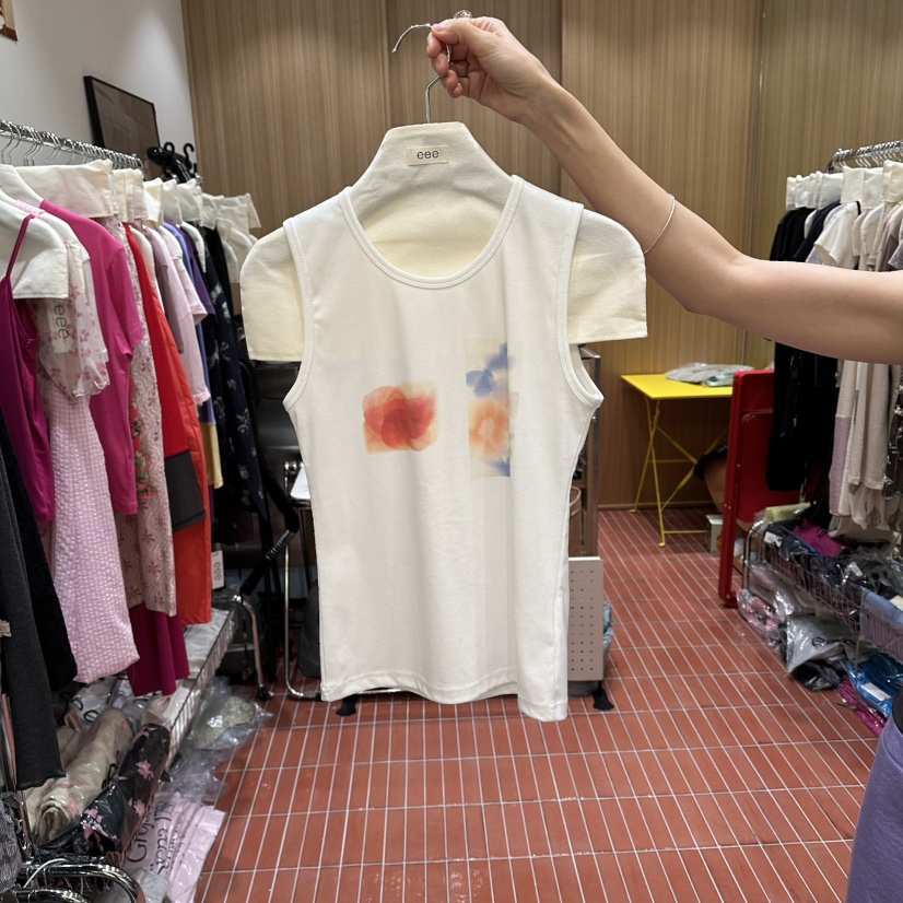 EEE韓國直郵女裝新款人氣時尚休閑熱賣推薦26夏季吊帶背心無袖EEE吊帶/背心