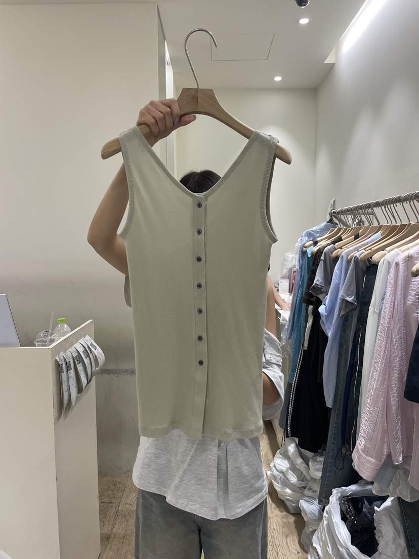 FLOWER-L韓國直郵女士新品26夏季人氣休閑吊帶背心開衫無袖FLOWER-L吊帶/背心