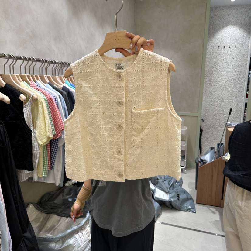 DELI JENNY韓國直郵女裝新品休閑人氣熱賣時尚26夏季馬甲DELI JENNY馬甲