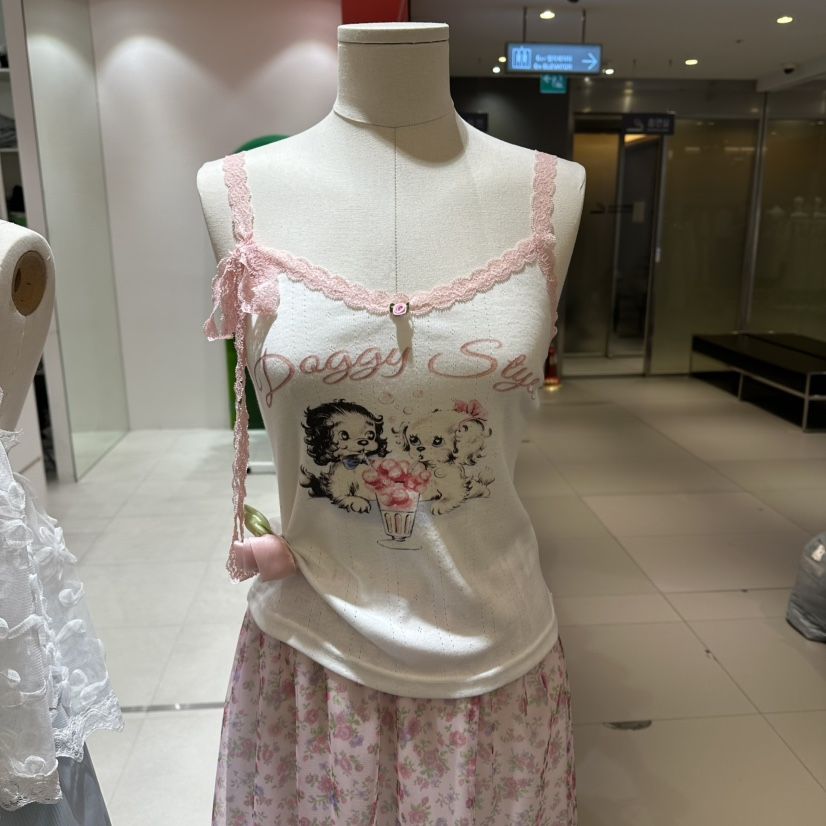 MINI UNNI東大門實拍韓國女士新款休閑推薦時尚吊帶背心MINI UNNI吊帶/背心