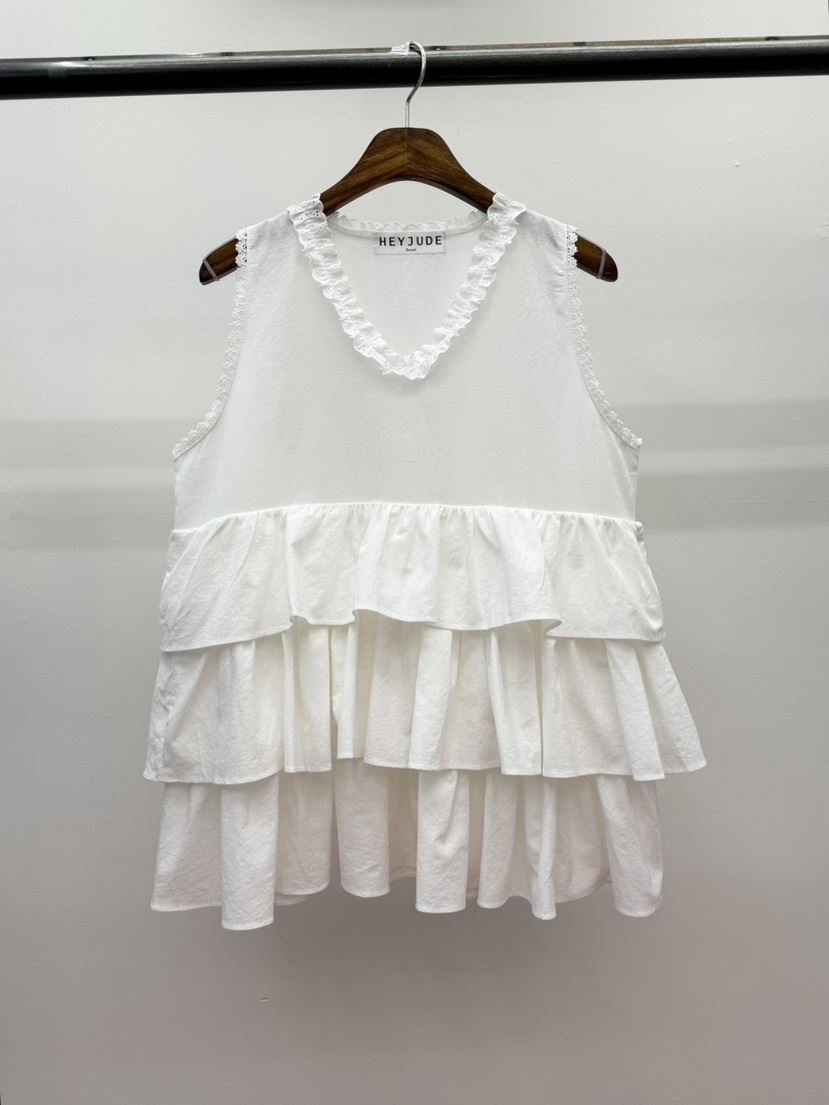 HEYJUDE東大門實拍女士新品26春夏時尚職業吊帶背心荷葉邊HEYJUDE吊帶/背心