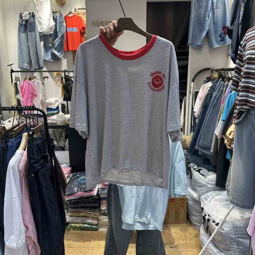 YESFREE韓國直郵女士新品人氣休閑時尚職業推薦熱賣真品T恤YESFREET恤