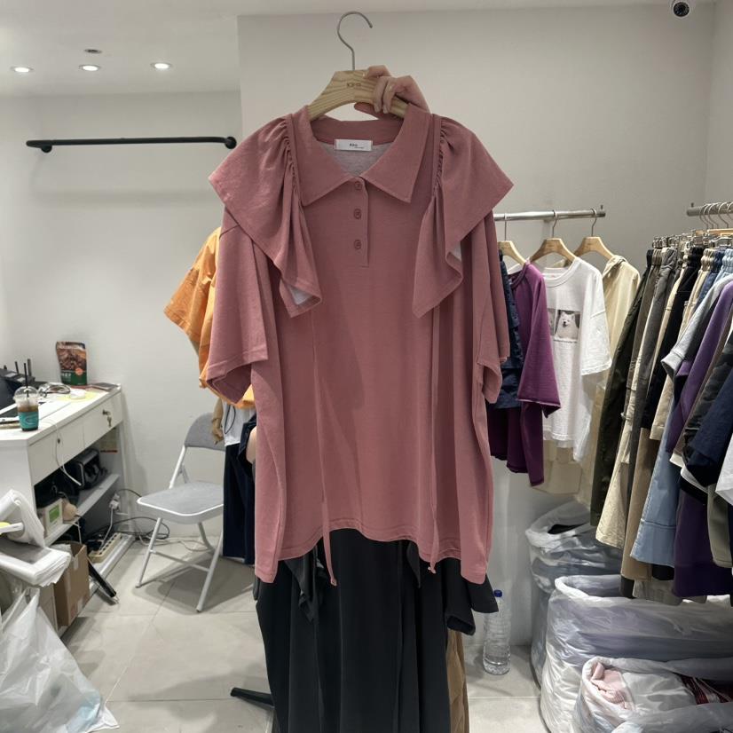 IN KIRA韓國直郵女裝新品人氣26春夏熱賣時尚T恤披肩豬皮IN KIRAT恤