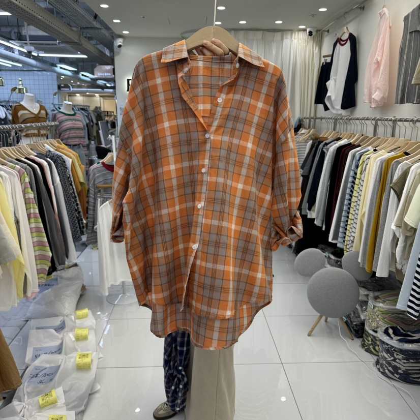 FLYFLY/LULULALLA/LIVE韓國代購女裝新品休閑襯衫蕾絲衫格紋FLYFLY/LULULALLA/LIVE襯衫/蕾絲衫