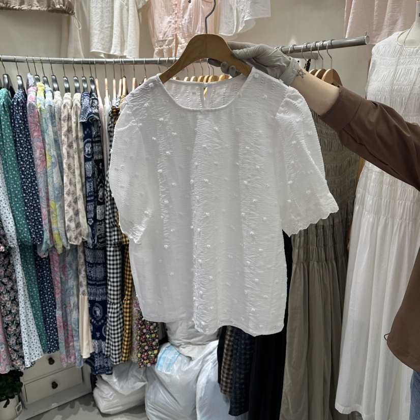 BIKINI東大門代購女裝新款熱賣26春夏時尚休閑襯衫蕾絲衫絨BIKINI襯衫/蕾絲衫