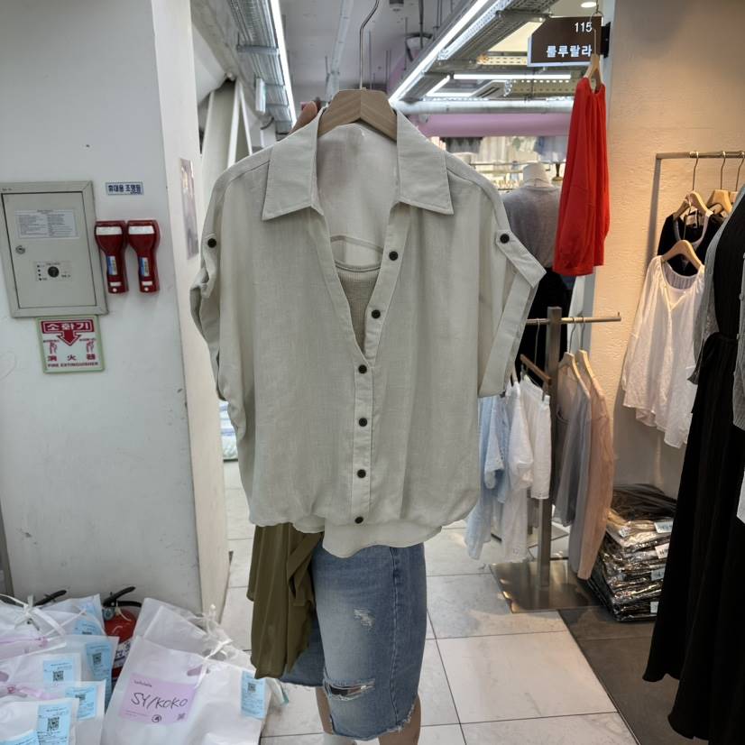 FLYFLY/LULULALLA/LIVE東大門直郵女士新款26春夏襯衫蕾絲衫假兩件FLYFLY/LULULALLA/LIVE襯衫/蕾絲衫