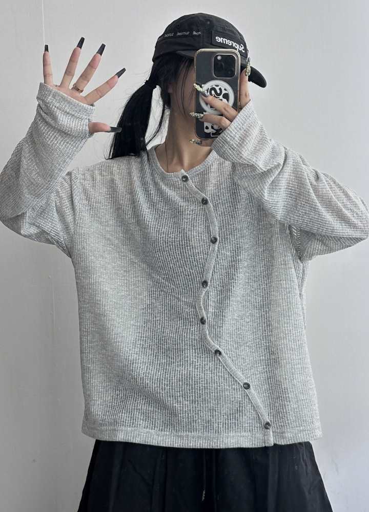 KALEIDOSCOPE韓國代購女裝新品推薦針織衫男女同款開衫條紋KALEIDOSCOPE針織衫