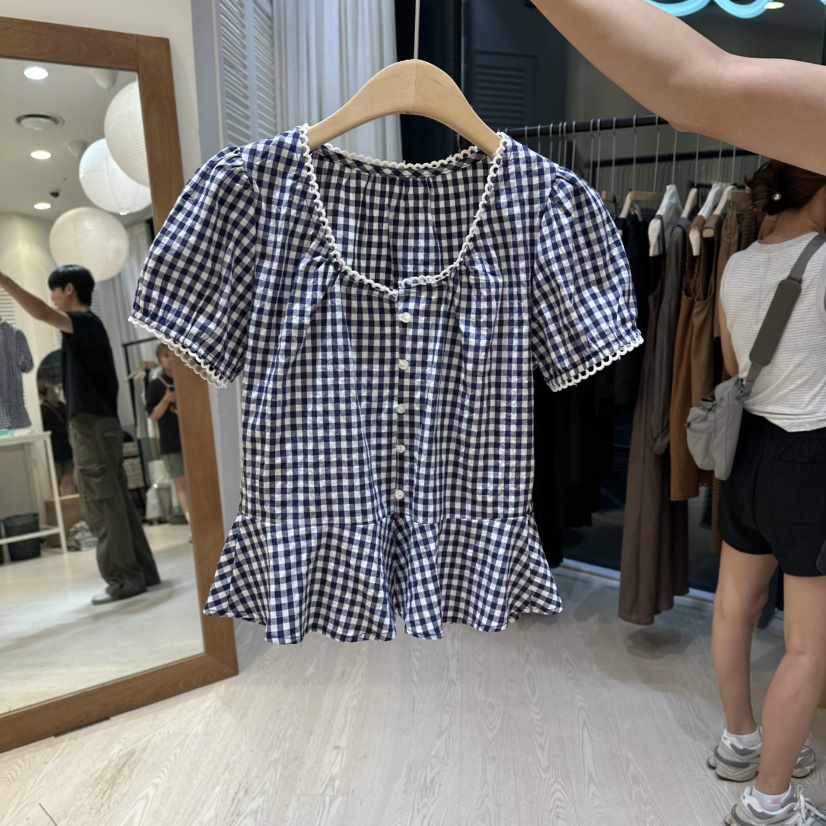 COPINER韓國直郵女裝新品26夏季推薦人氣休閑時尚襯衫蕾絲衫COPINER襯衫/蕾絲衫