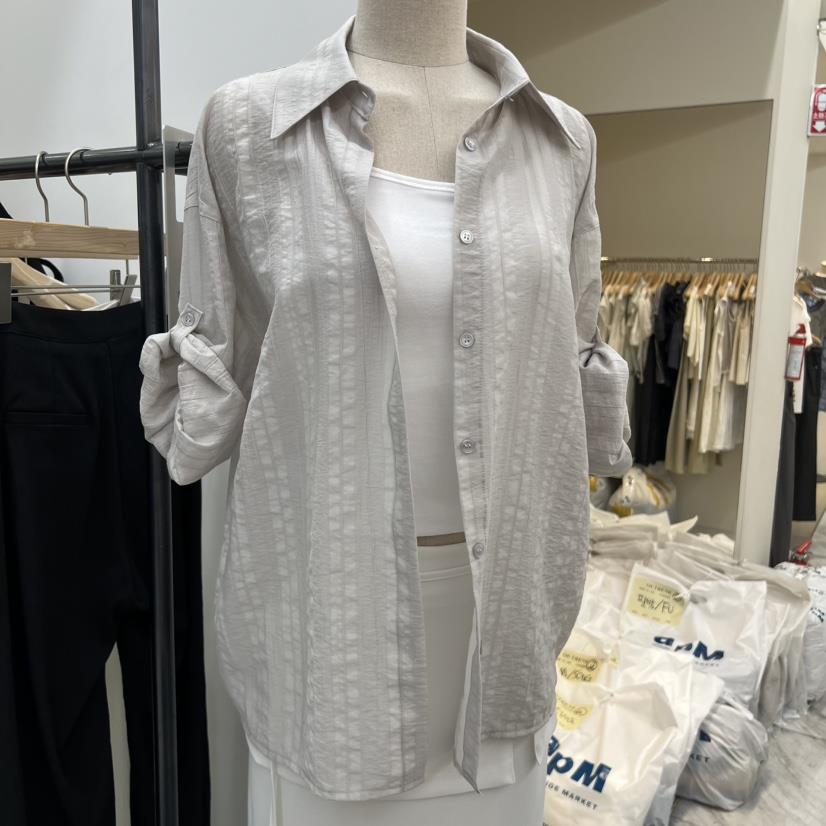 RECOVER韓國東大門代購女士新品休閑熱賣襯衫蕾絲衫不含內搭RECOVER/MOMENT襯衫/蕾絲衫