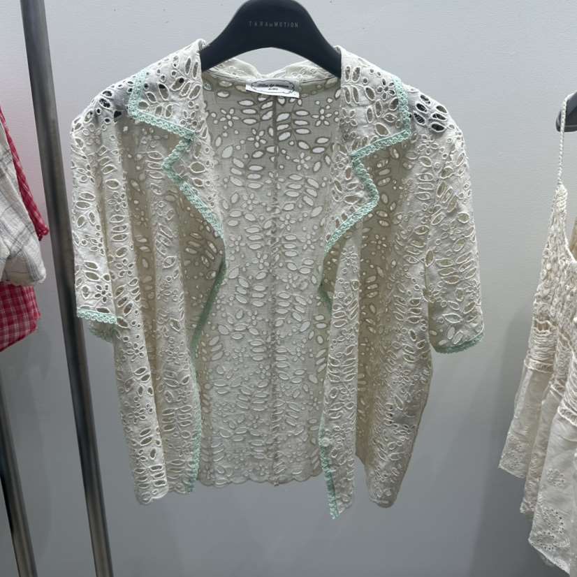 TARABY MOTION韓國直郵女士新品熱賣時尚26夏季襯衫蕾絲衫TARABY MOTION襯衫/蕾絲衫
