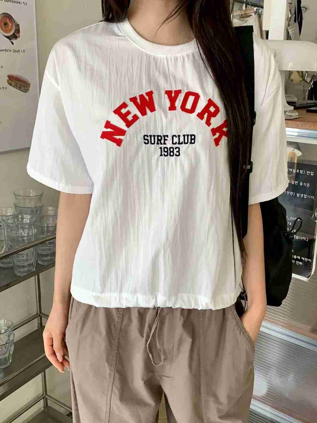 DKS08韓國直郵女裝新品人氣熱賣時尚真品職業休閑26春夏T恤DKS08T恤