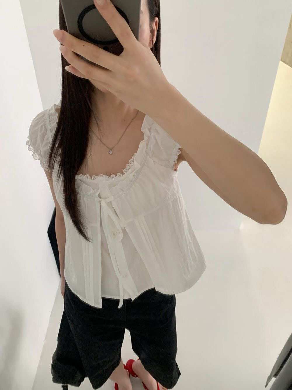 ANGE韓國代購女士新款推薦時尚人氣26春夏熱賣襯衫蕾絲衫ANGE襯衫/蕾絲衫