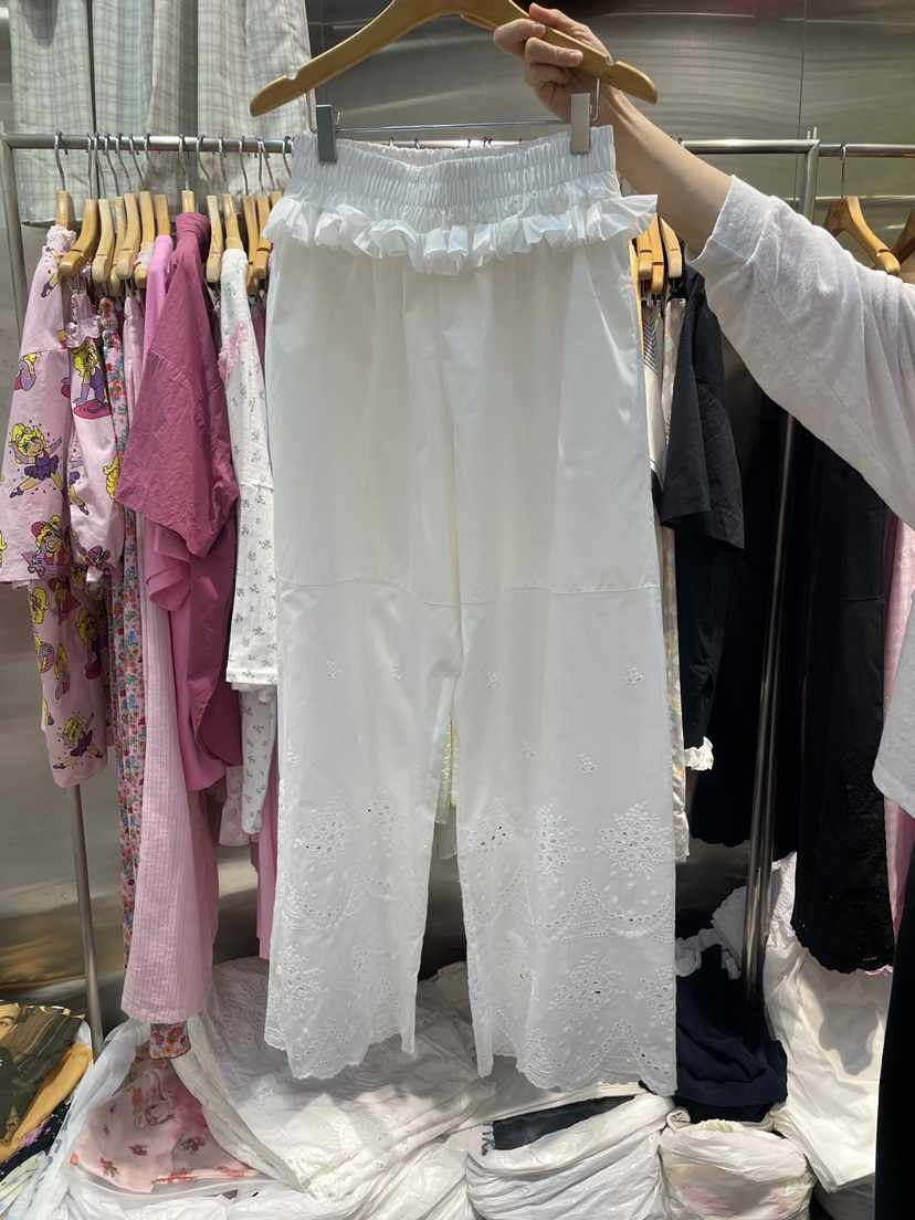 MENDL S韓國直郵女裝新品推薦熱賣26夏季人氣休閑褲褶邊MENDL S休閑褲