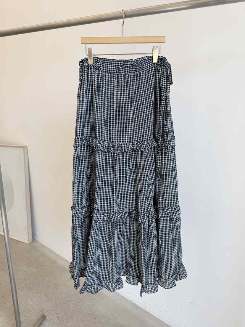 LAUNDRY韓國代購女裝新品熱賣真品時尚人氣26夏季長裙格子LAUNDRY長裙