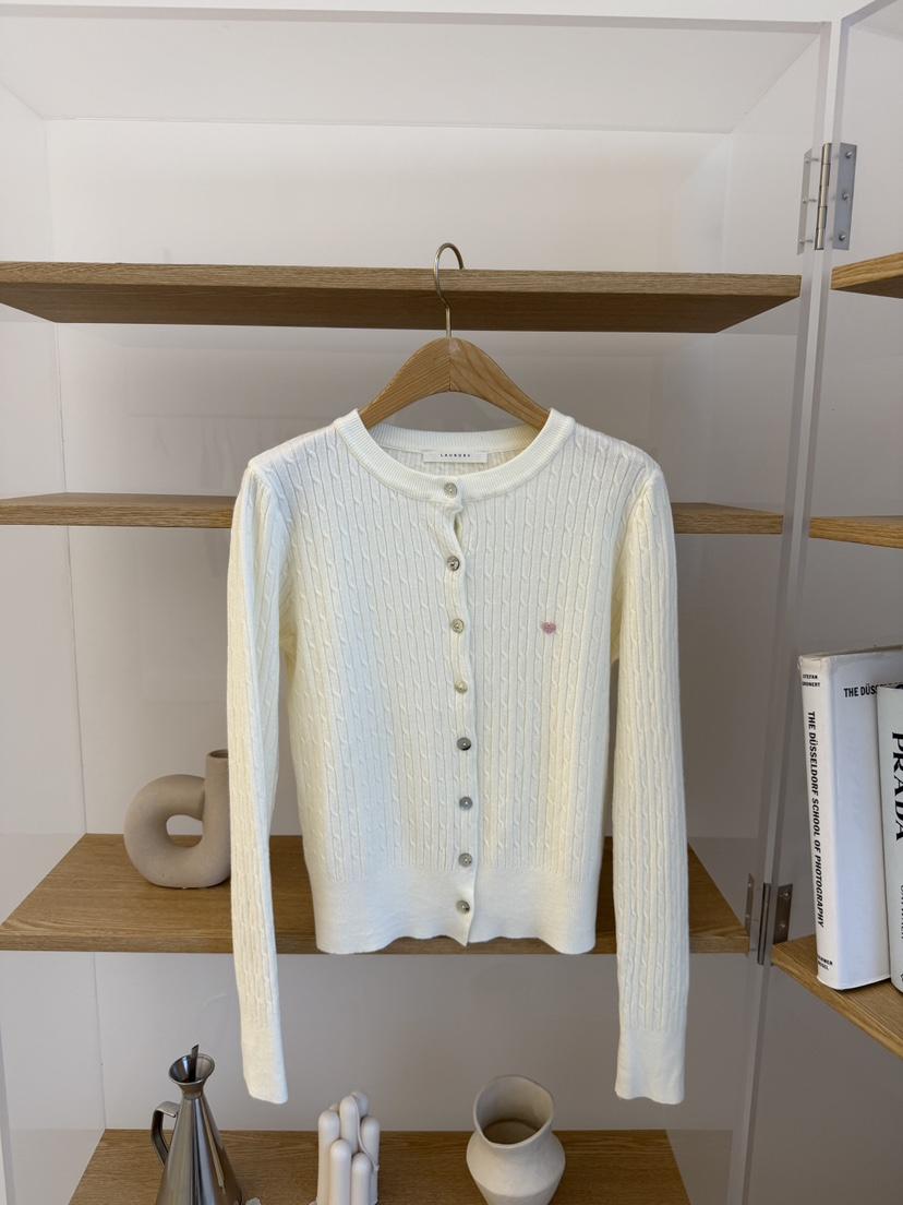 LAUNDRY韓國直郵女裝新品真品休閑26夏季針織衫麻花針織開衫LAUNDRY針織衫