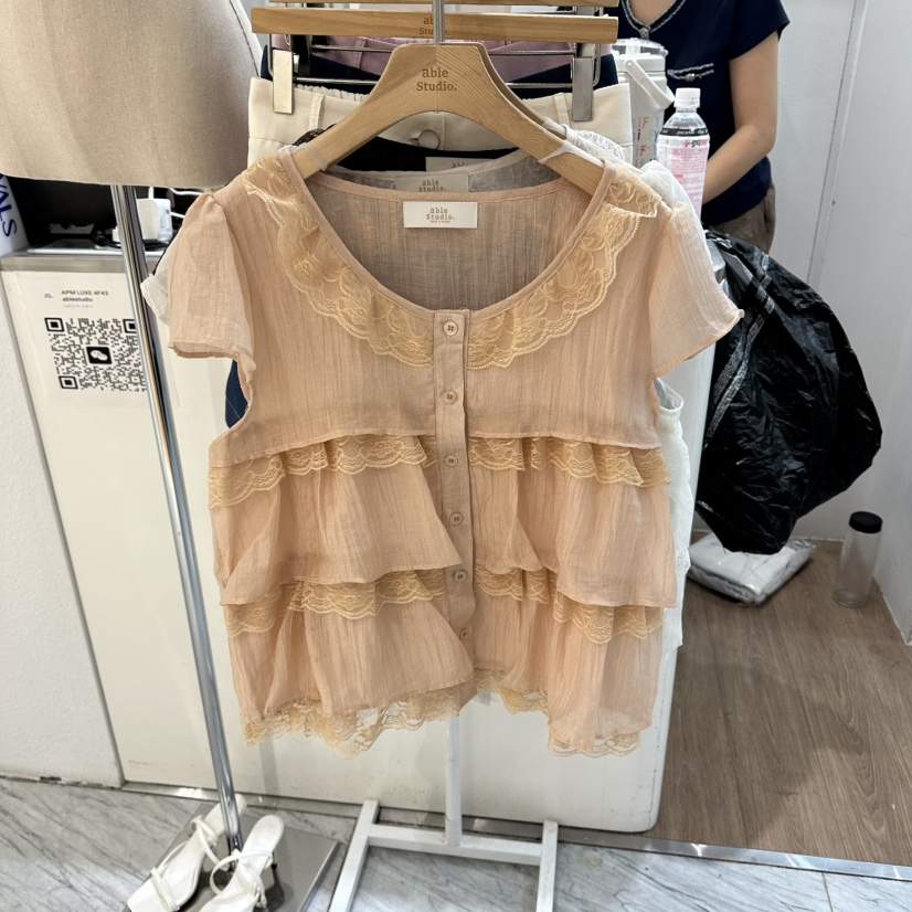 ABLESTUDIO東大門代購女裝新品休閑時尚真品26夏季襯衫蕾絲衫ABLESTUDIO襯衫/蕾絲衫