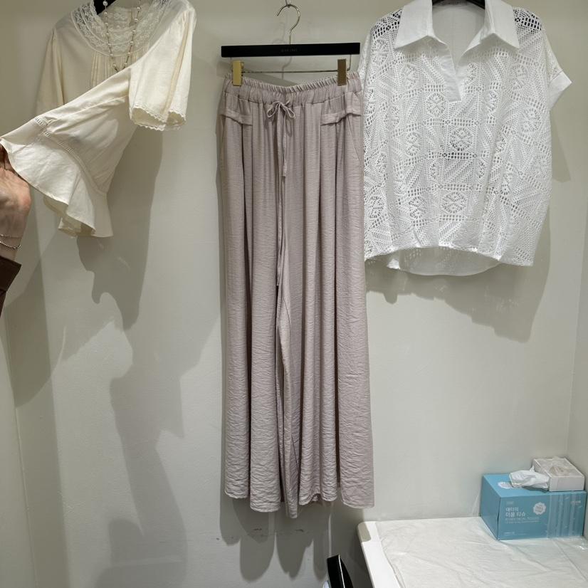 BIKINI韓國直郵女士新款休閑真品人氣26春夏推薦休閑褲亞麻BIKINI休閑褲