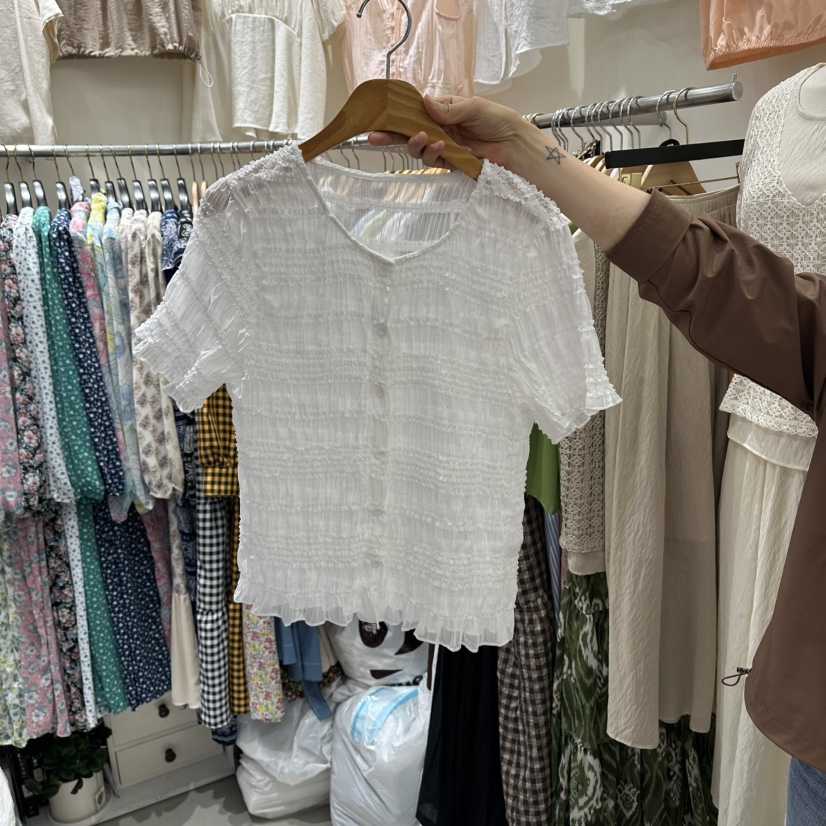 BIKINI東大門實拍女裝新品真品人氣推薦時尚職業襯衫蕾絲衫BIKINI襯衫/蕾絲衫