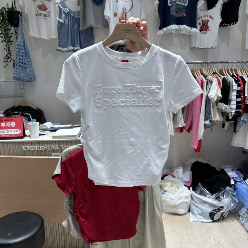 UNDERSTAR_VINTAGE東大門直郵女士新品休閑熱賣人氣T恤褶皺UNDERSTAR_VINTAGET恤