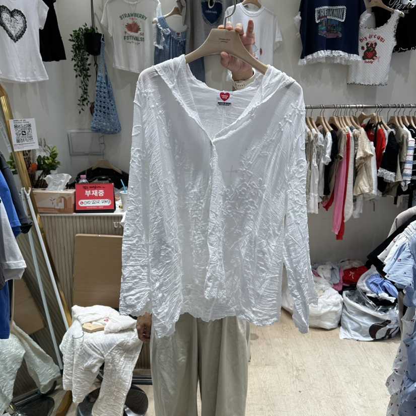 UNDERSTAR_VINTAGE東大門實拍女士新款熱賣襯衫蕾絲衫連帽衫蕾絲UNDERSTAR_VINTAGE襯衫/蕾絲衫